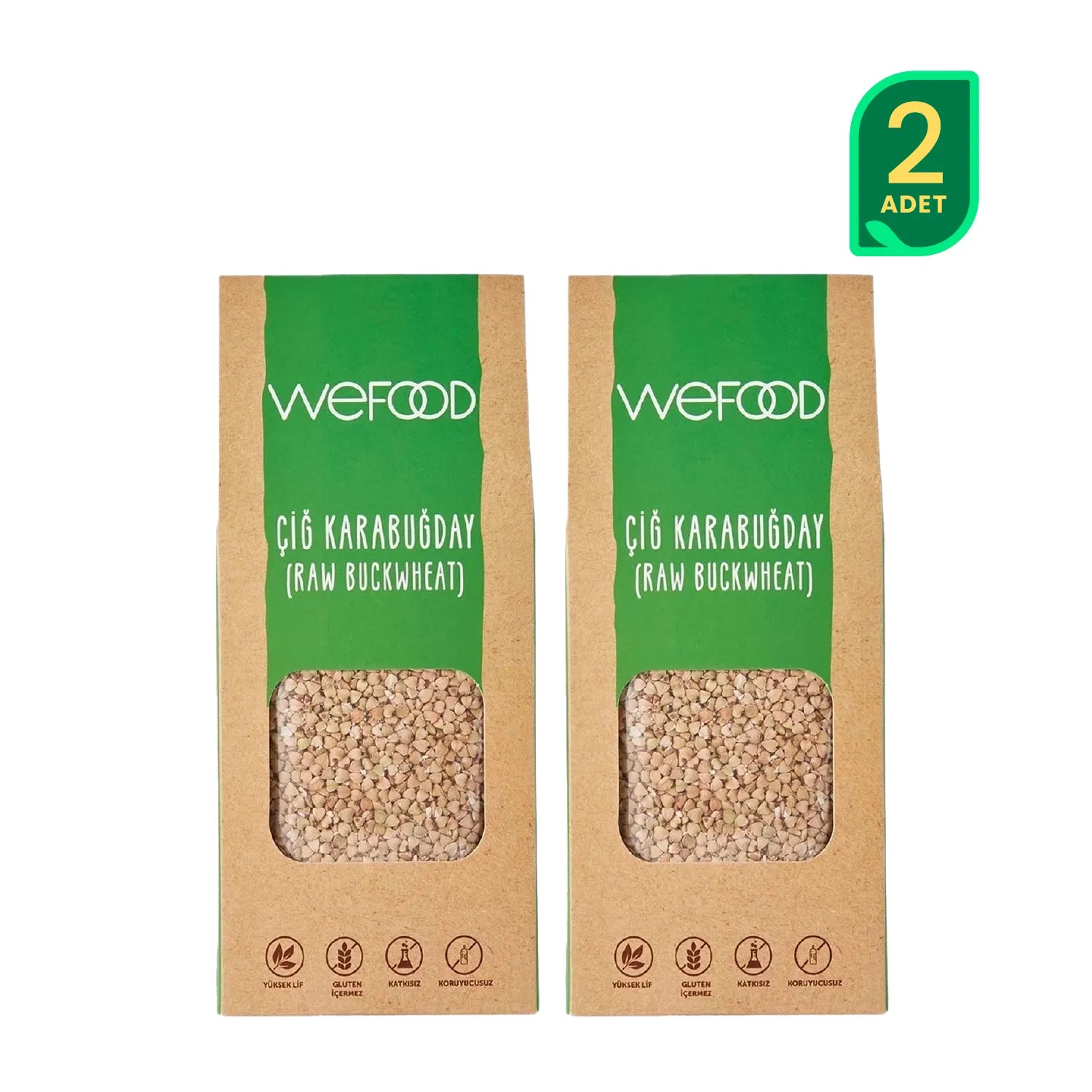 Wefood Glutensiz Çiğ Karabuğday Tanesi 400 gr 2'li